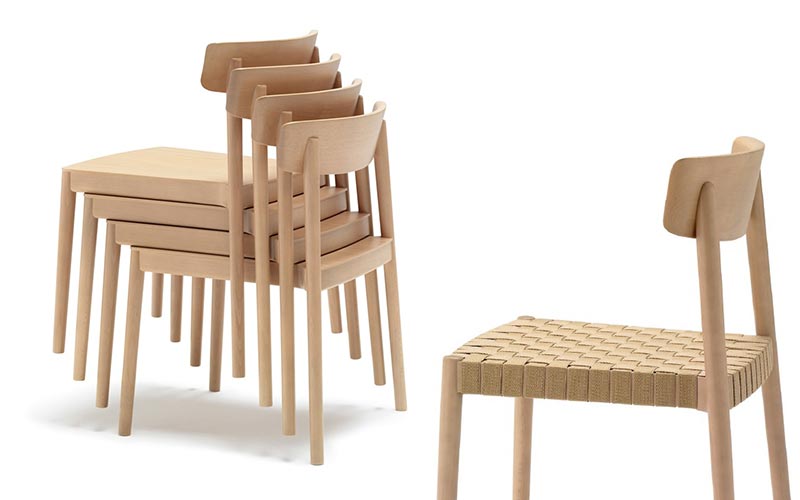 Detall cadira respatller fusta